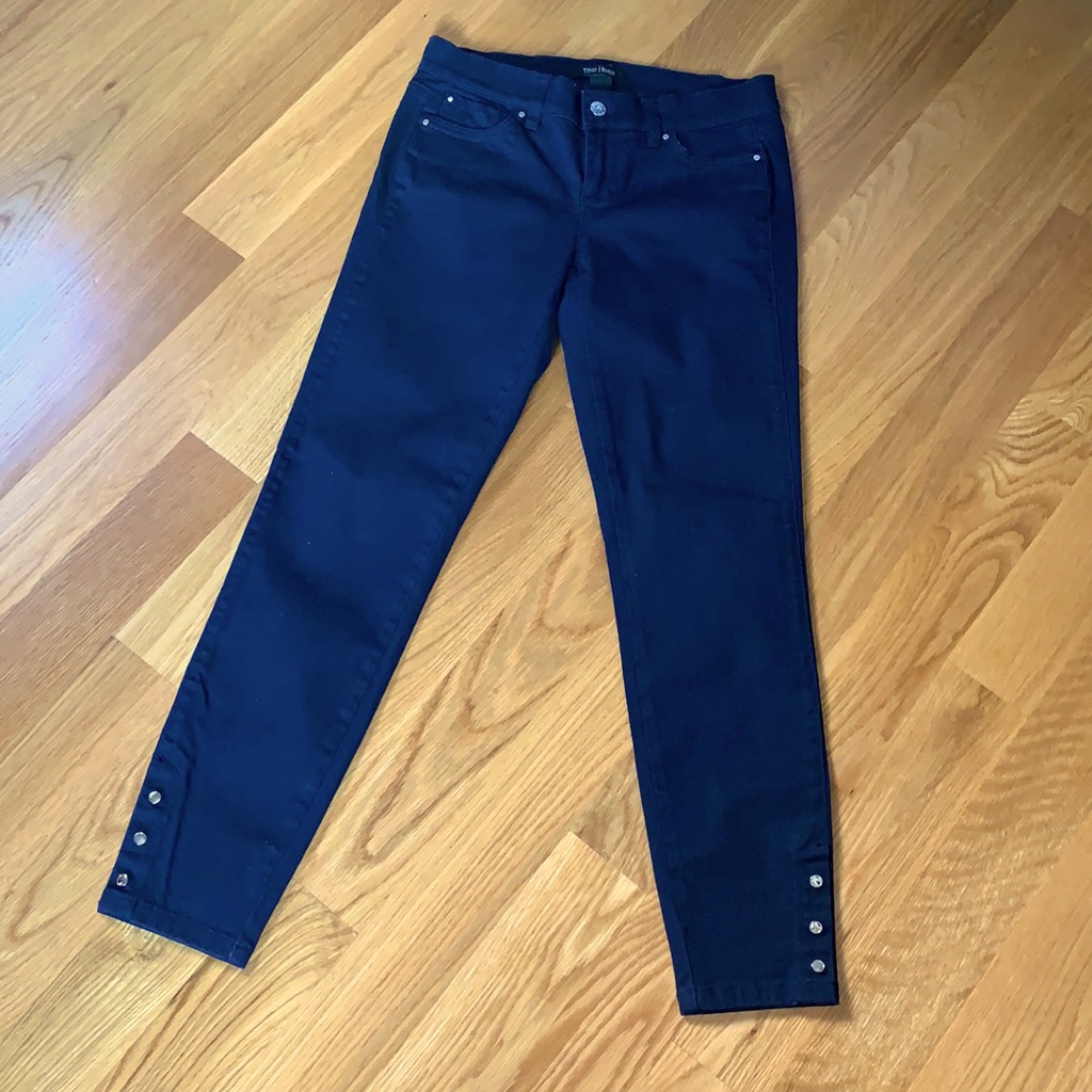 White House Black Market Navy Skimmer Pants Euc Size 2